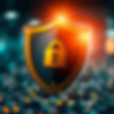 Robust Security Measures A security shield symbolizing the robust protection measures of cryptocurrency wallets