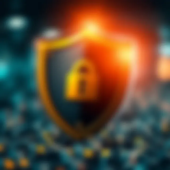 Robust Security Measures A security shield symbolizing the robust protection measures of cryptocurrency wallets