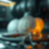 A futuristic cryptocurrency concept with digital elements