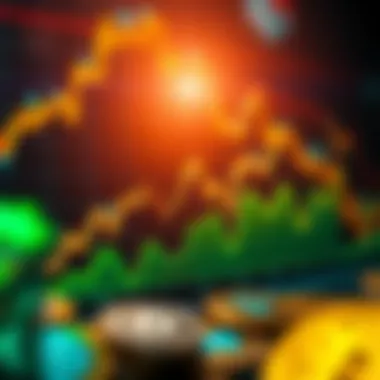 A graph showcasing trends in emerging cryptocurrencies