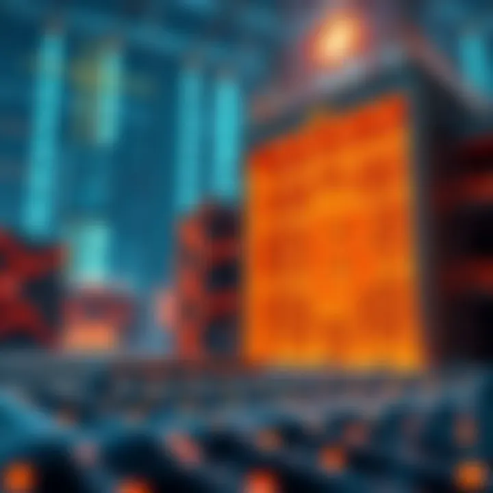 Innovative Blockchain Architecture Visualization of blockchain technology supporting Oak Coin