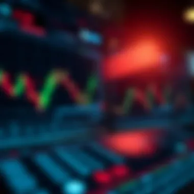 A close-up of a trading interface displaying graphs and data