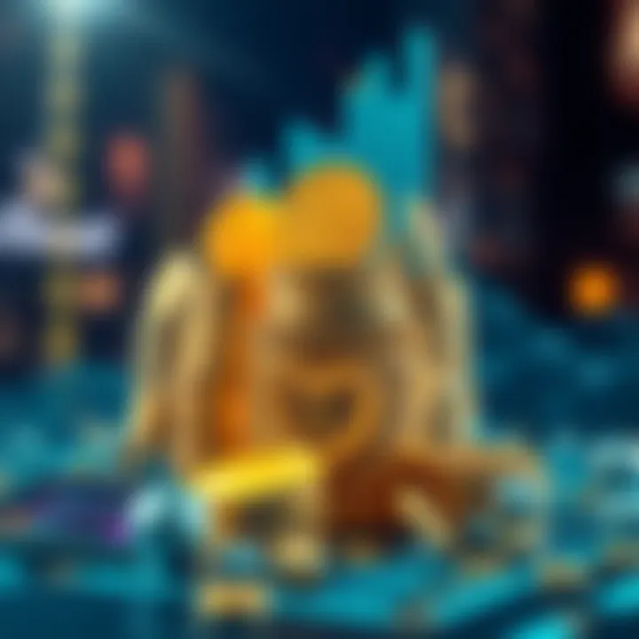 Accumulation of Digital Rewards Visual representation of digital rewards accumulating