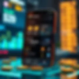 Digital wallet interface showcasing various features