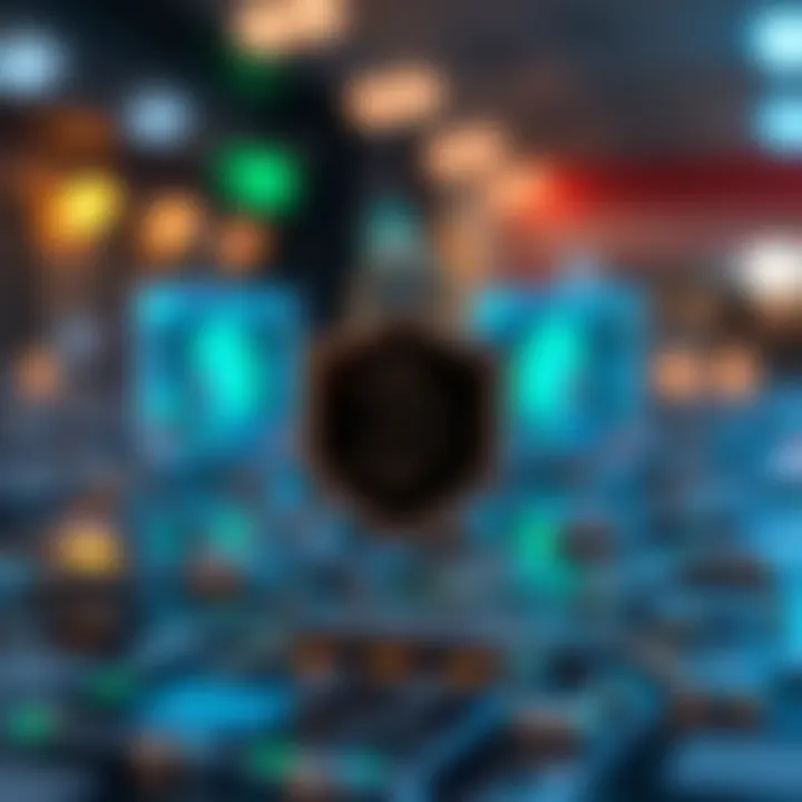 Blockchain Security Features A visual depiction of security features in blockchain technology.