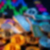 An abstract representation of cryptocurrency assets.