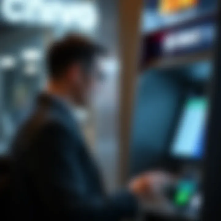 User Interaction at a Chivo Wallet ATM User interacting with a Chivo Wallet ATM