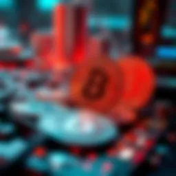 A futuristic representation of digital currencies