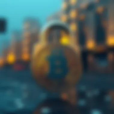 Security Measures on Coinbase A secure lock symbolizing cryptocurrency security measures