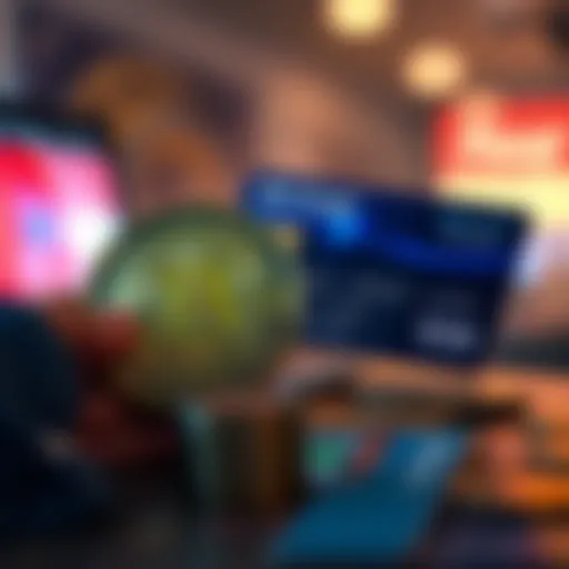 Cryptocurrency and Debit Card Purchasing Visual representation of cryptocurrency purchases with debit cards