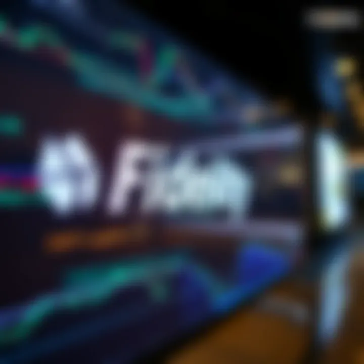 Fidelity Logo in the Digital Age Fidelity logo on a digital display