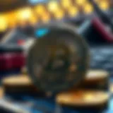 Conceptual representation of cryptocurrency transactions