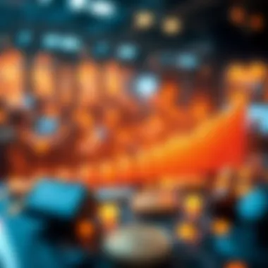 Graph illustrating the growth of cryptocurrency market value over time