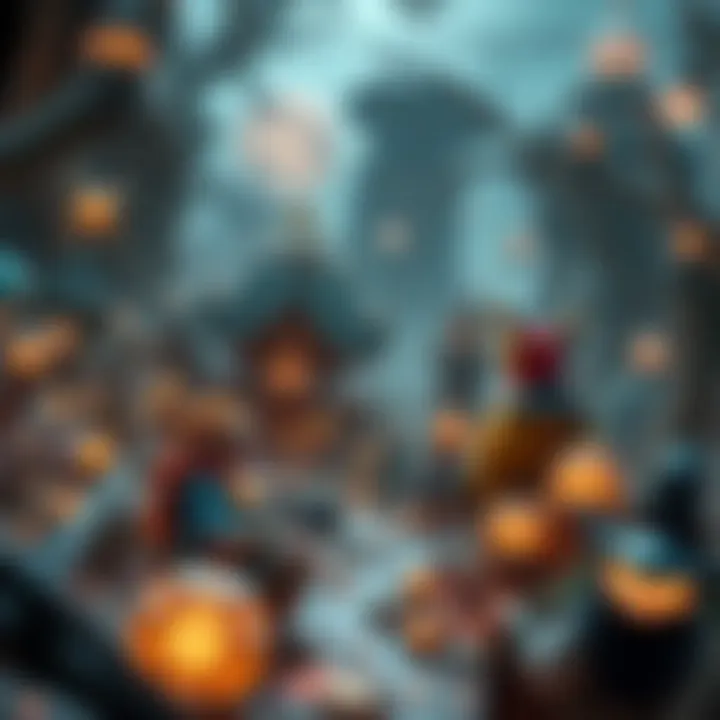 An intricate digital landscape showcasing various RPG elements intertwined with NFTs.