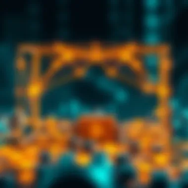 Illustration depicting the blockchain technology behind NFTs