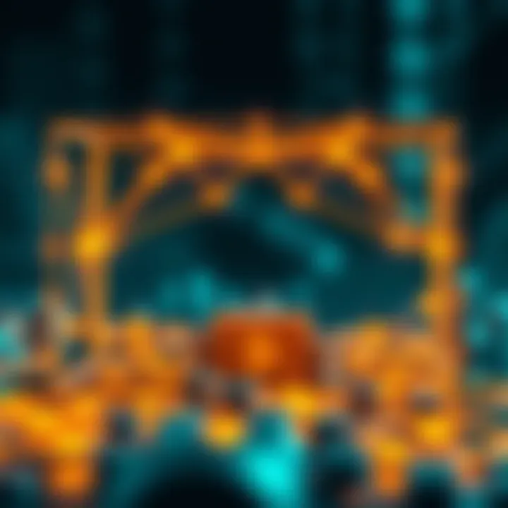 Illustration depicting the blockchain technology behind NFTs