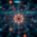 Quantum Bits and Superposition States Conceptual diagram illustrating quantum bits and their superposition states