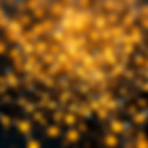 Cryptocurrency Networks and Connections An abstract representation of cryptocurrency networks and connections