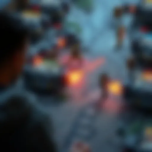 Dynamic Gameplay Interface Engaging gameplay interface of Splinterlands showcasing card battles