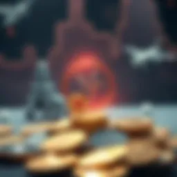 Concept of cryptocurrency airdrops