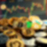 Diverse Cryptocurrencies Overview A digital representation of various cryptocurrencies