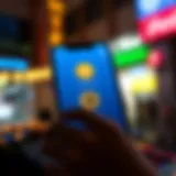 Venmo application interface with cryptocurrency icon