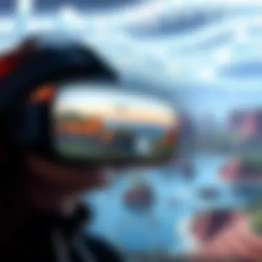 Immersive Virtual Reality Experience An immersive VR headset experience showcasing virtual landscapes