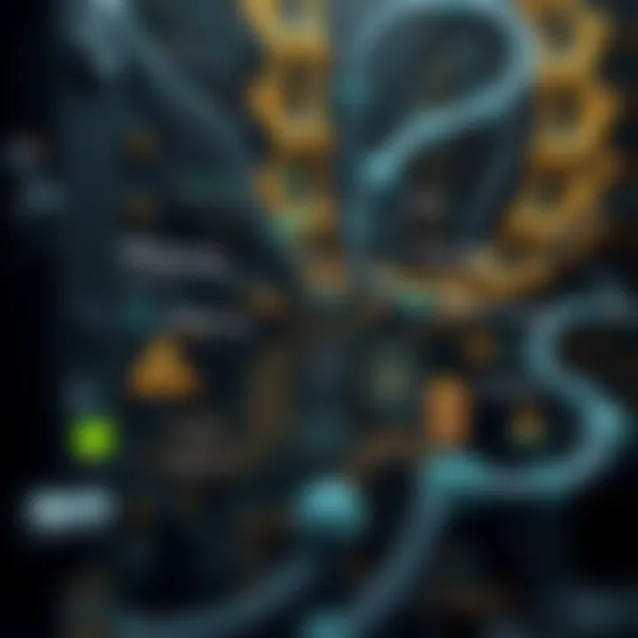 Detailed diagram illustrating the mining process, highlighting key components.