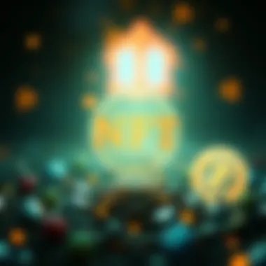 The Essence of NFTs in Digital Art A vibrant digital artwork showcasing NFT characteristics