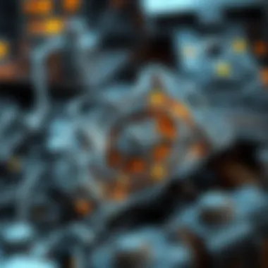 Blockchain Mechanism and Mining Diagram explaining blockchain technology and its relation to mining activities