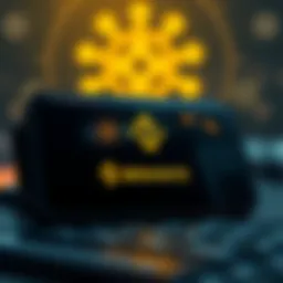 Cryptocurrency wallet interface on Binance
