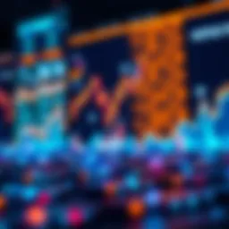 Conceptual illustration of cryptocurrency market trends