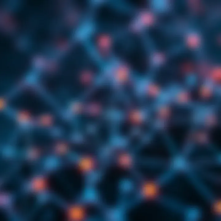 Blockchain technology illustrated with interconnected nodes