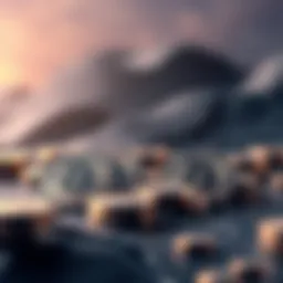 Concept of mintable crypto represented as digital tokens