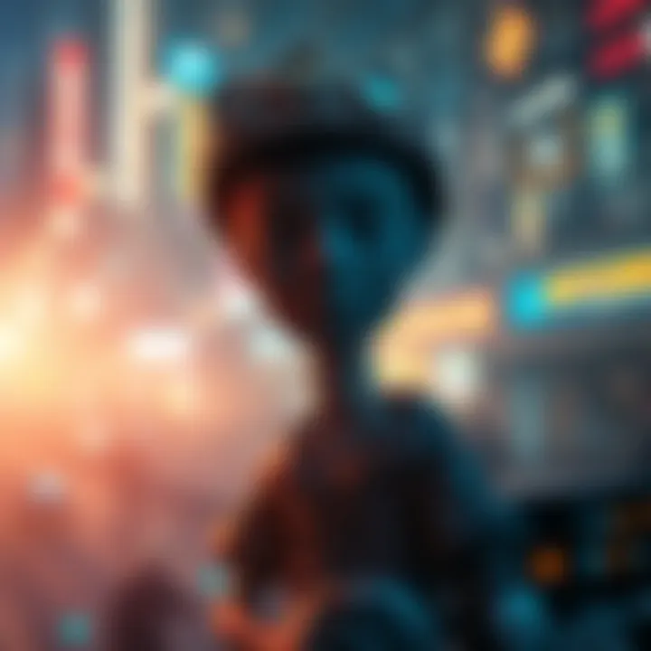 The Influence of NFTs on Digital Art Artistic representation highlighting the impact of NFTs on digital art