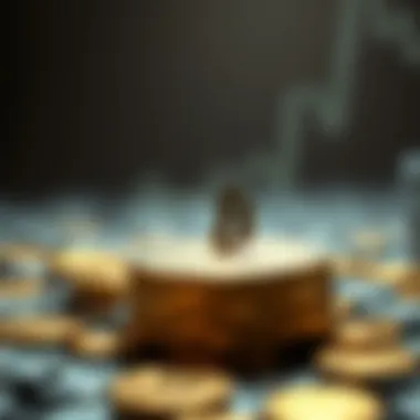 Conceptual Representation of Inflation and Stagnation A conceptual image representing inflation and stagnant growth, featuring economic symbols