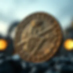 An ancient coin representing the historical dinar