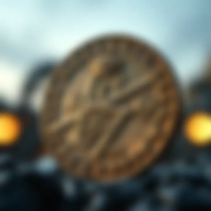 An ancient coin representing the historical dinar