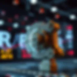 Visual representation of a selling stop limit order mechanism