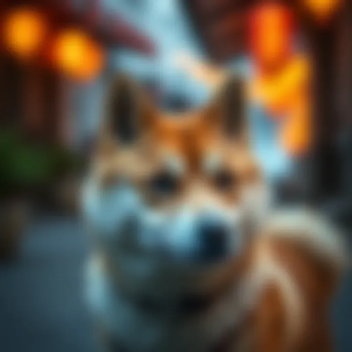 Cultural depiction of Shiba Inu in digital art