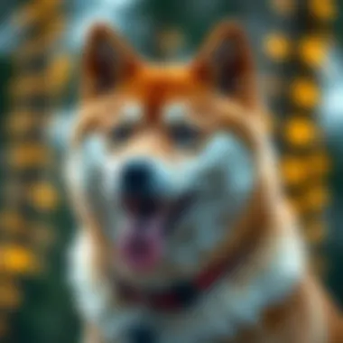 A Shiba Inu dog symbolizing the cryptocurrency