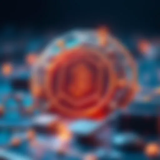 Conceptual illustration of blockchain technology