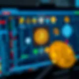 A digital representation of various cryptocurrency wallets on a computer screen.